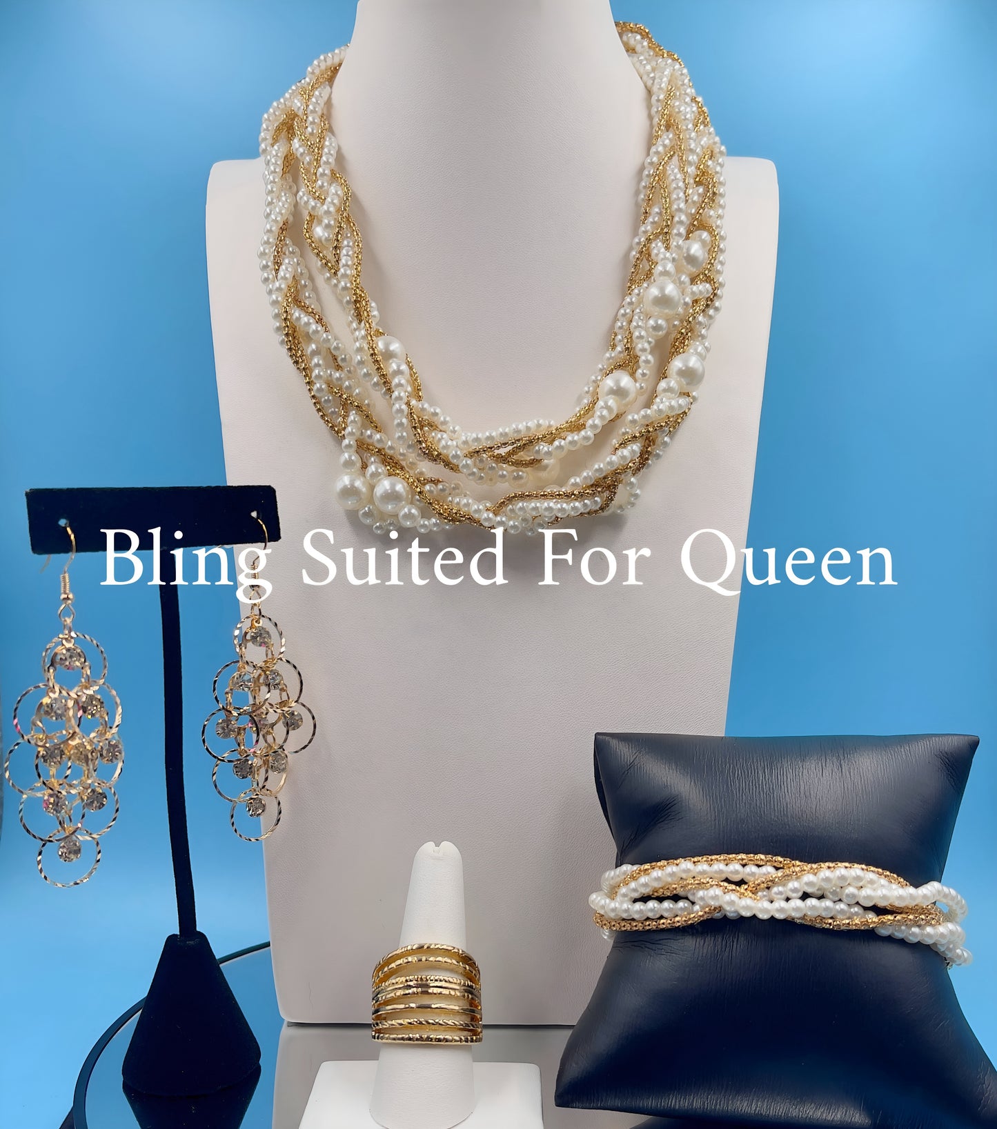 Pearls and gold set it up with Lola