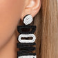 Touchdown Texture - Black earrings-(max 1 pair per order)