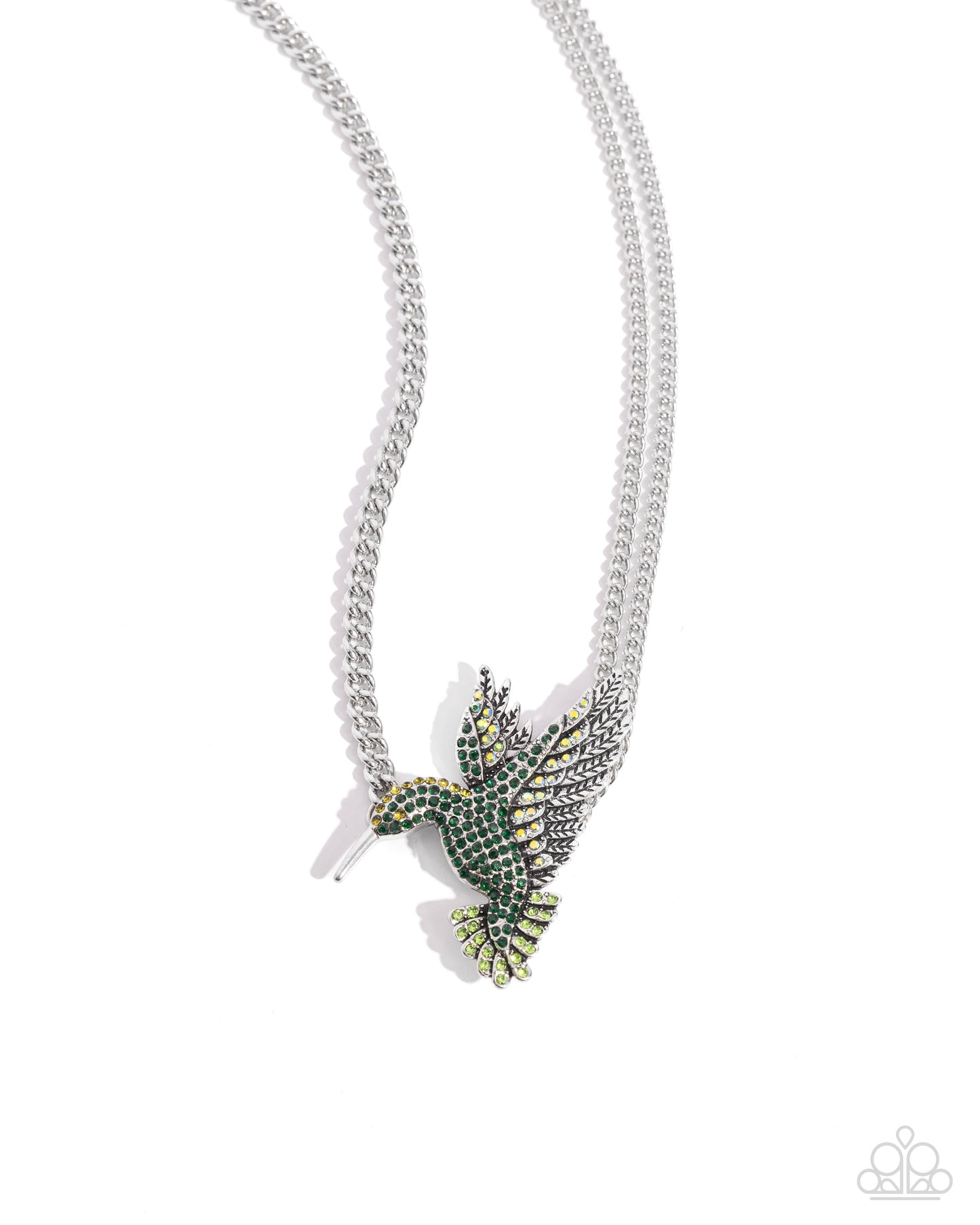 Hummingbird Headline - Green necklace (max 2 per order)