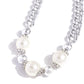 Generously Glossy - White necklace