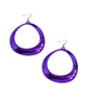 Asymmetrical Action - purple earrings