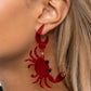 Crab Couture - Red earrings