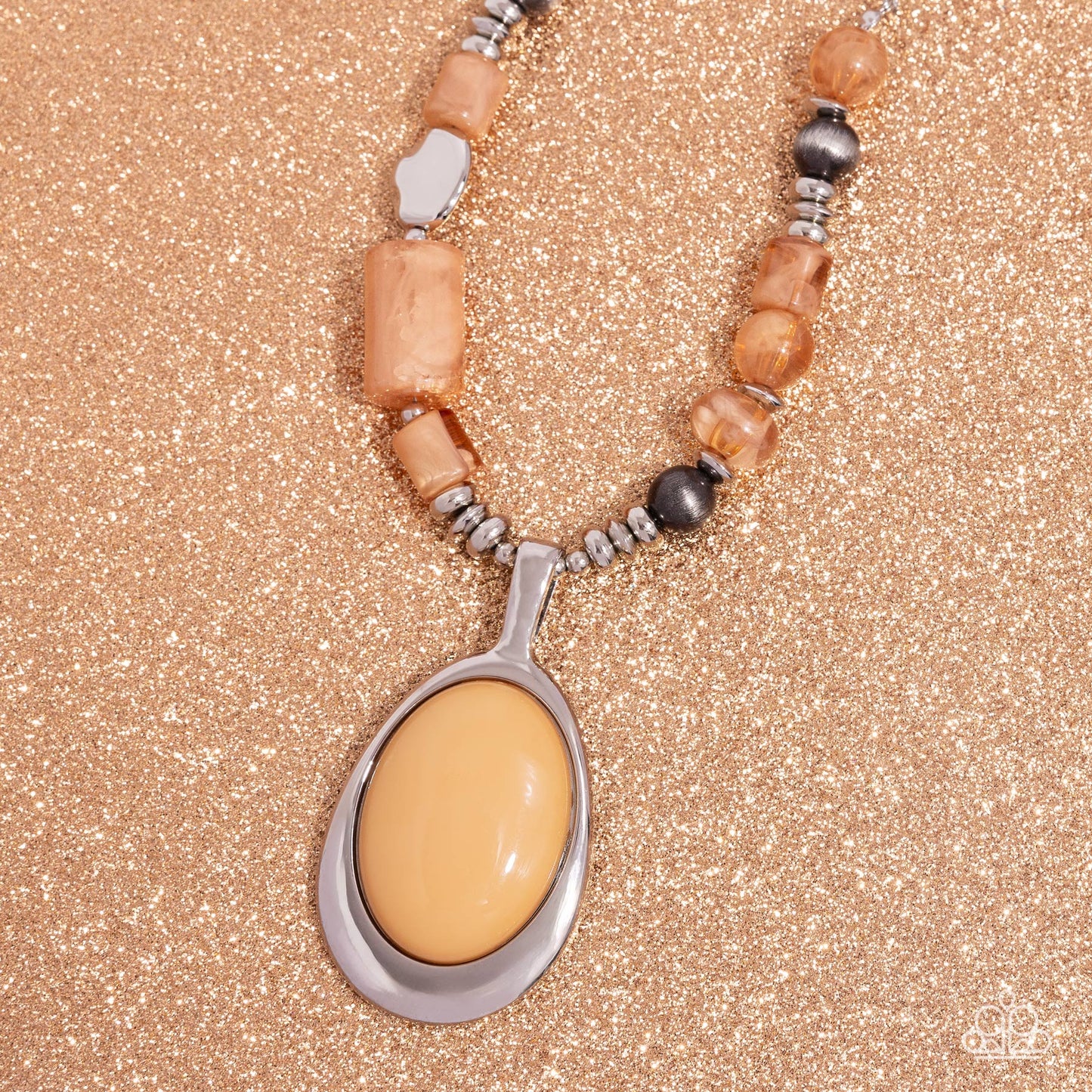 Captivating Composition - Brown necklace