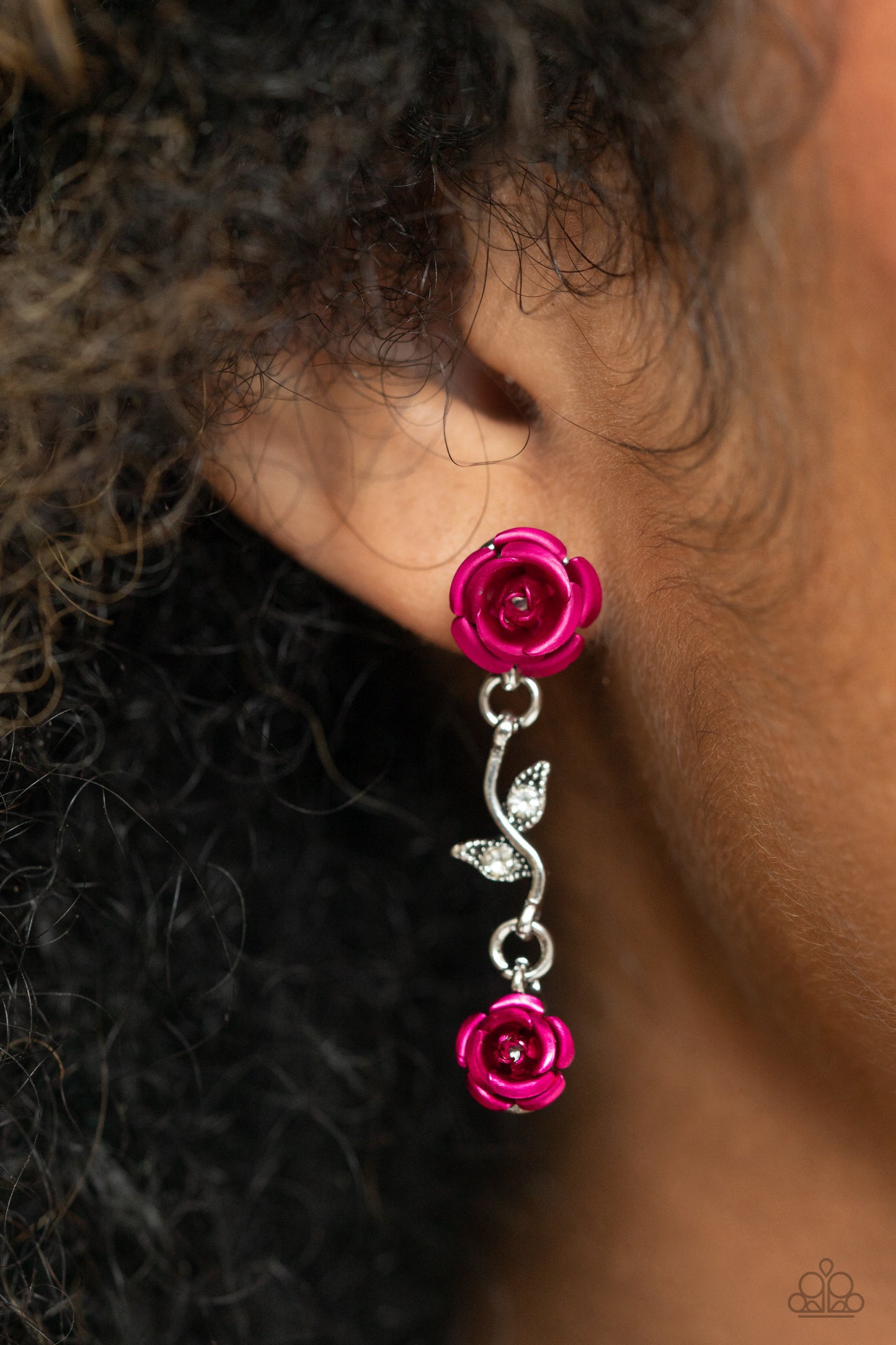 Led by the ROSE - Pink earrings