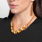 I SQUARE to Secrecy - Orange necklace