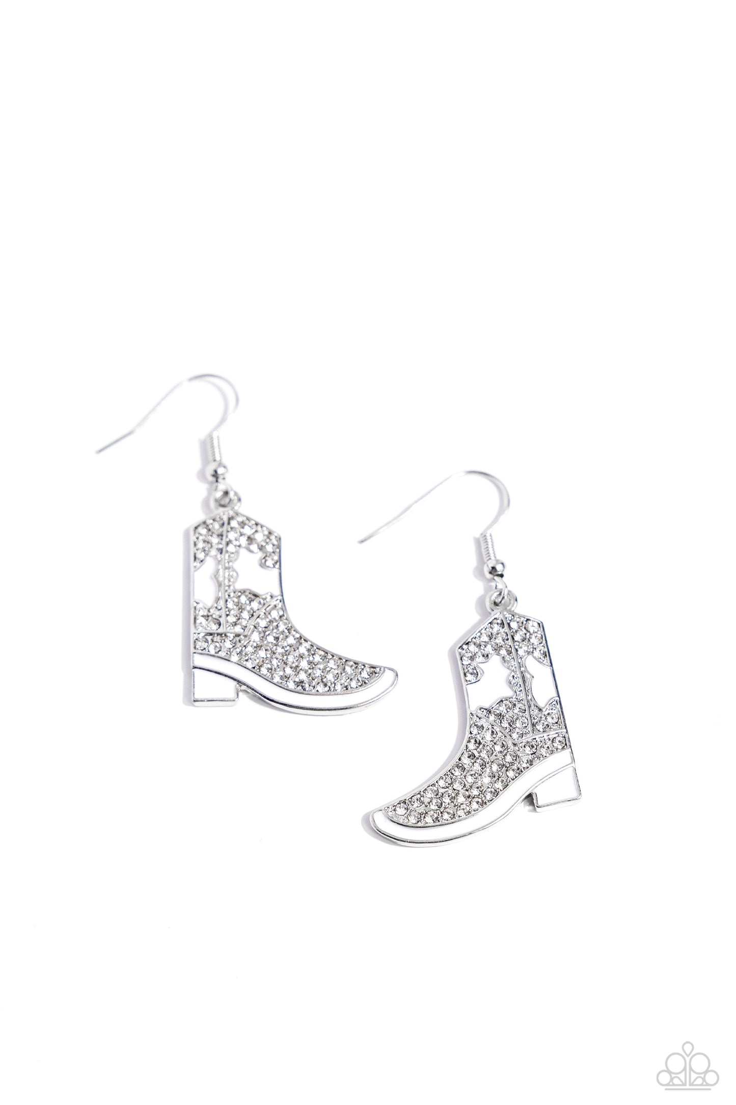 Boot Scootin Bling - White earrings