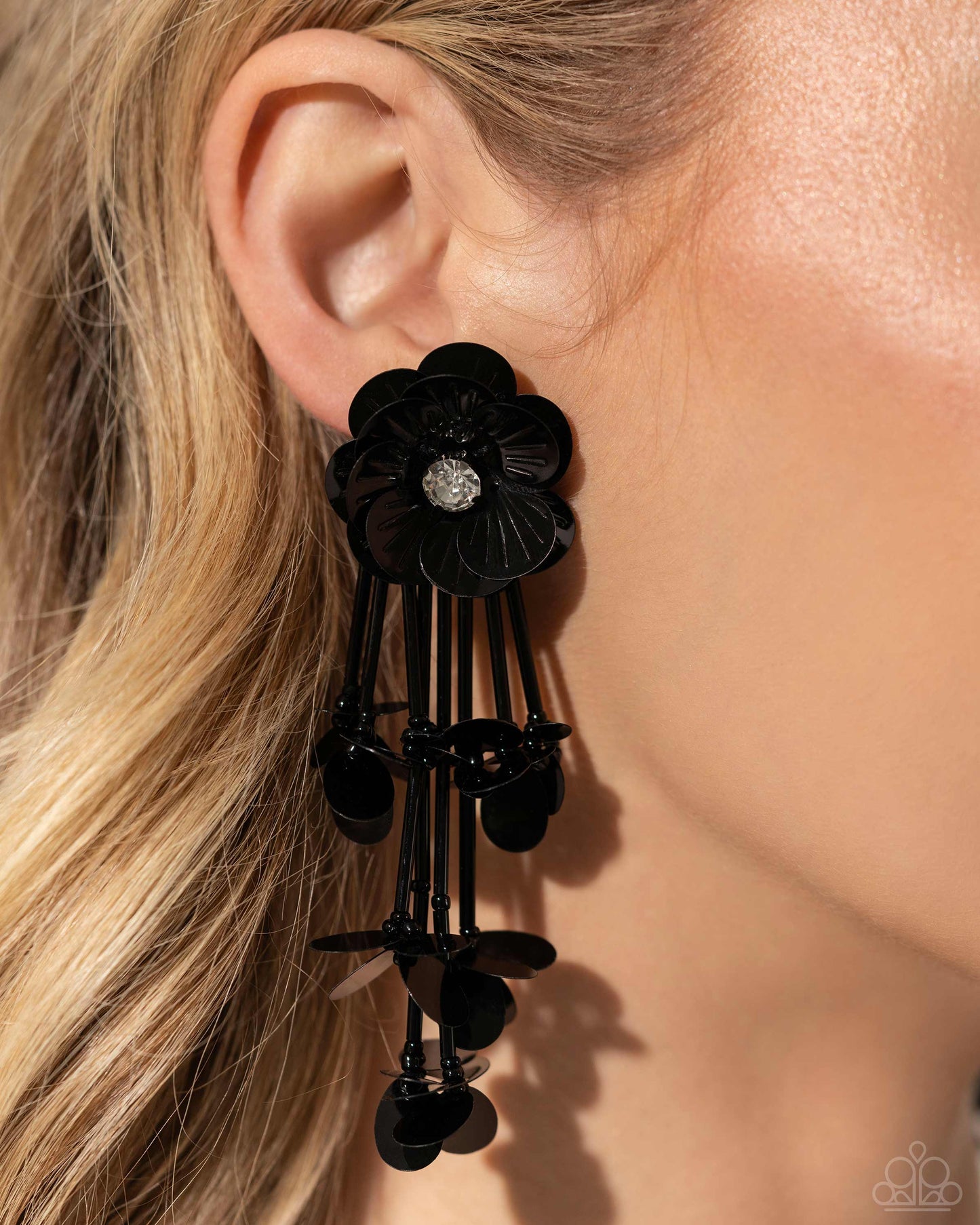 Floral Future - Black earrings