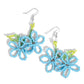 Beaded Blooms - Blue earrings