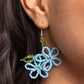 Beaded Blooms - Blue earrings