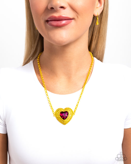 Locket Leisure - Yellow necklace