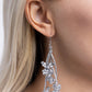 Petaled Precipitation - Silver earrings