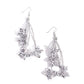 Petaled Precipitation - Silver earrings