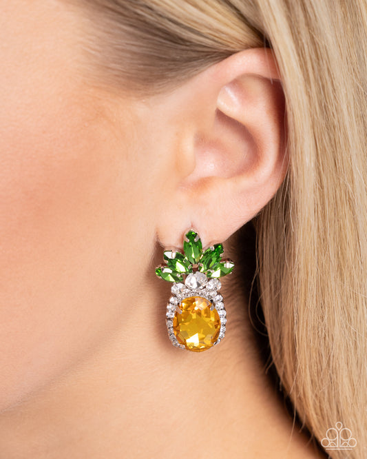 Prismatic Pineapple - Yellow earrings