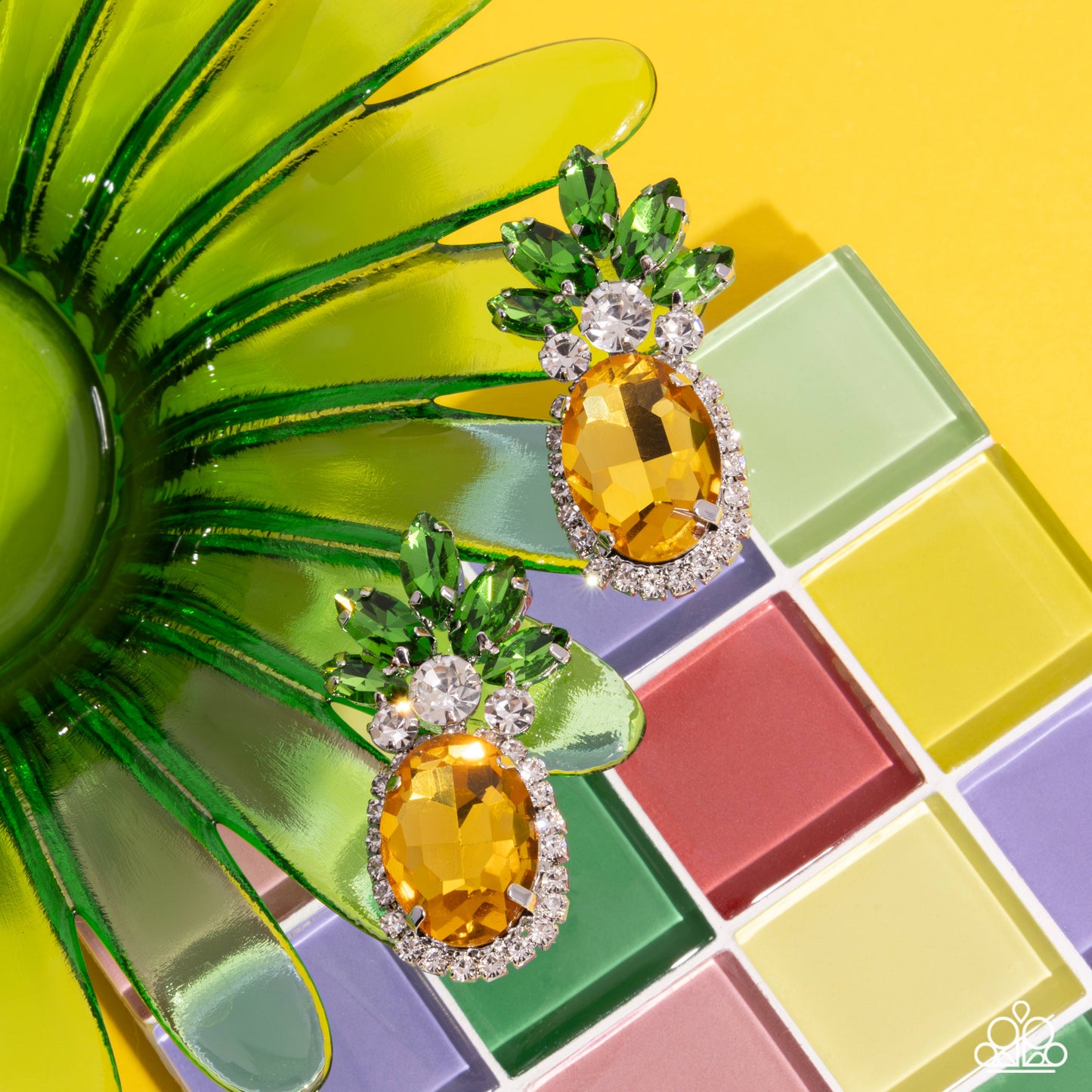 Prismatic Pineapple - Yellow earrings