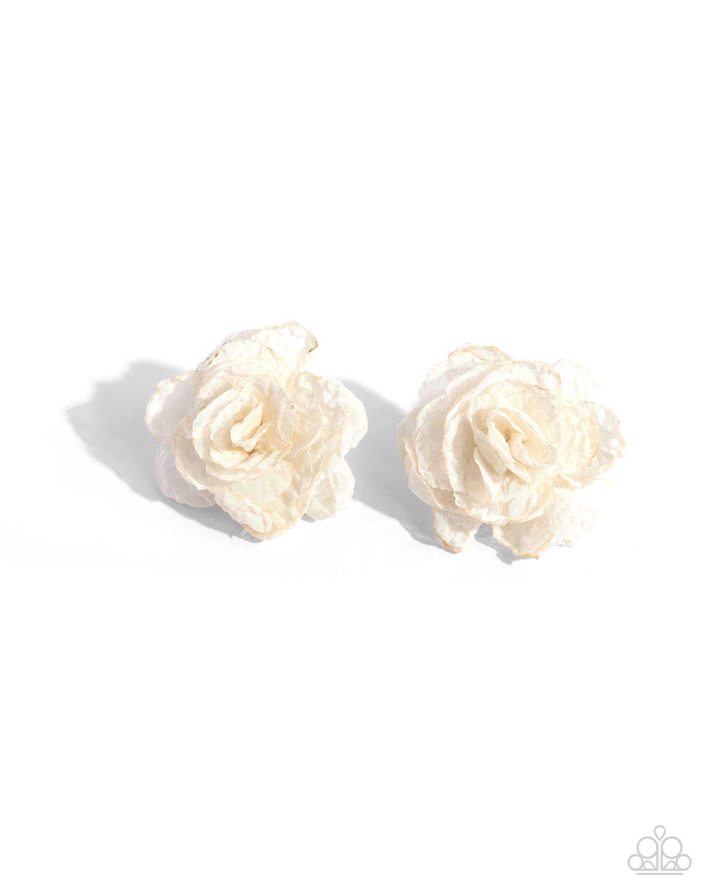 Tulle Twist - White earrings