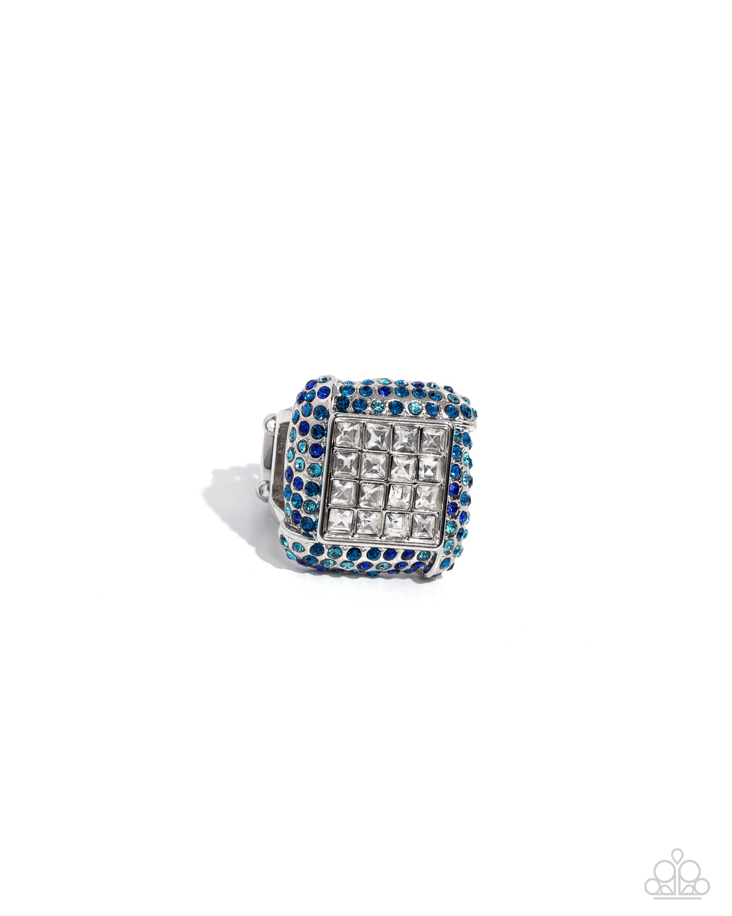 Medium SQUARE - Blue ring