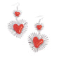 Sunburst Sweethearts - Red earrings