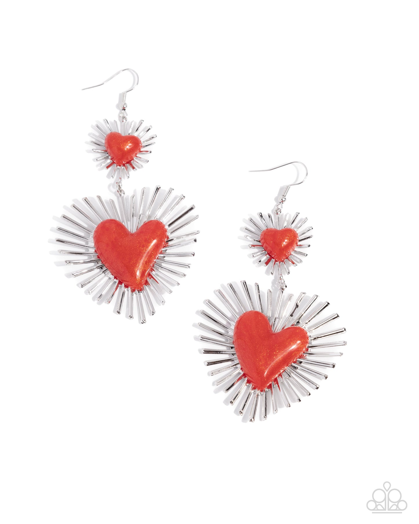 Sunburst Sweethearts - Red earrings