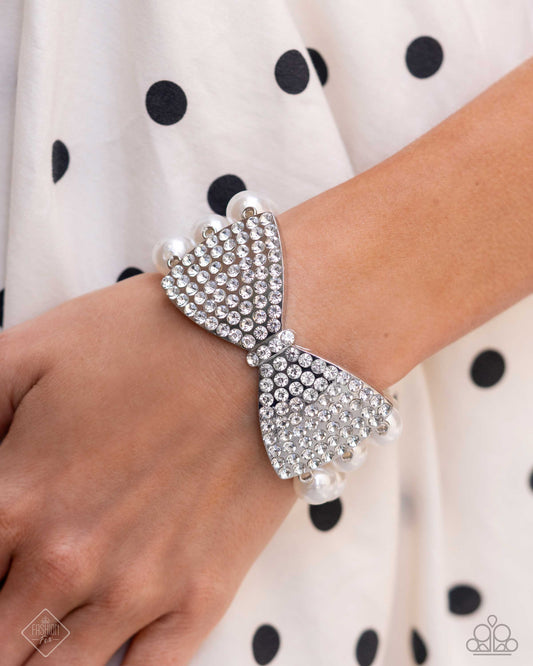 Dashing Demeanor - White bracelet