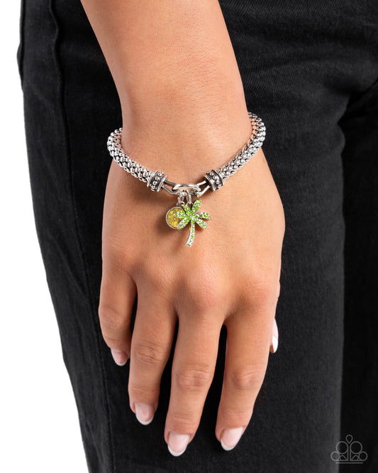 Palm Beach Bling - Green bracelet