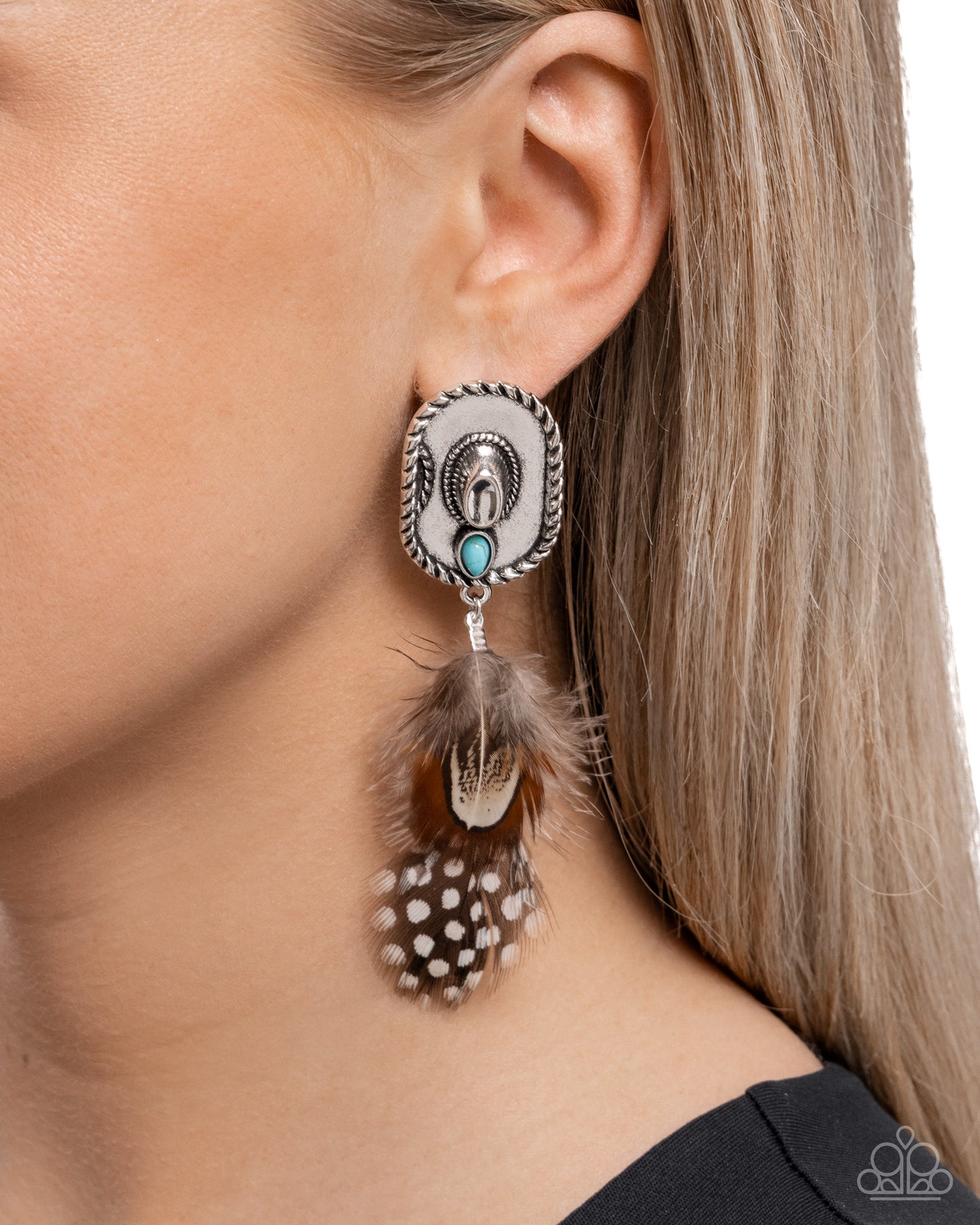 Feathered Fairy Tale - Brown earrings