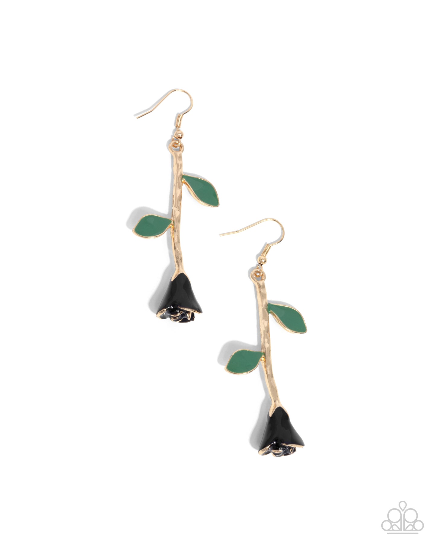 Rose Reality - Black earrings