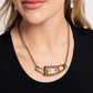 Interlocked Improv - Brass necklace