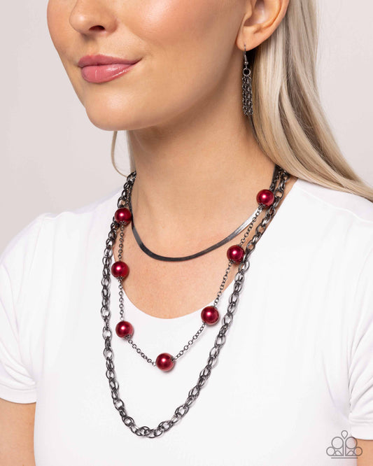 High-Class Haute - Red necklace