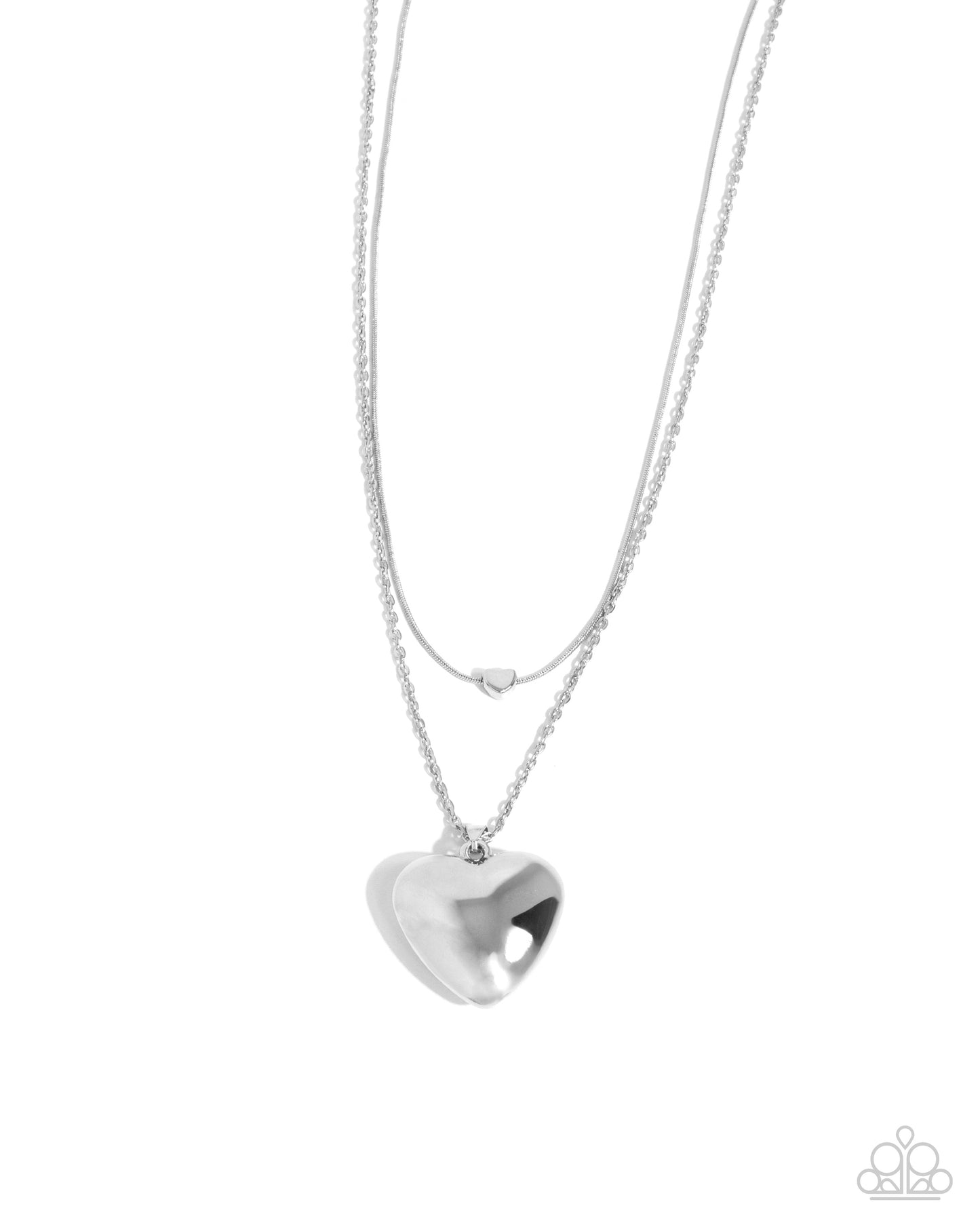 Halting Hearts - Silver necklace (one per order)-coming soon