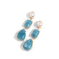 Marbled Masterpiece - Blue earrings