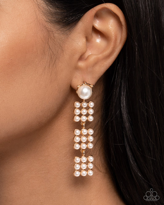 Pearl Pastime - Gold earrings -coming soon