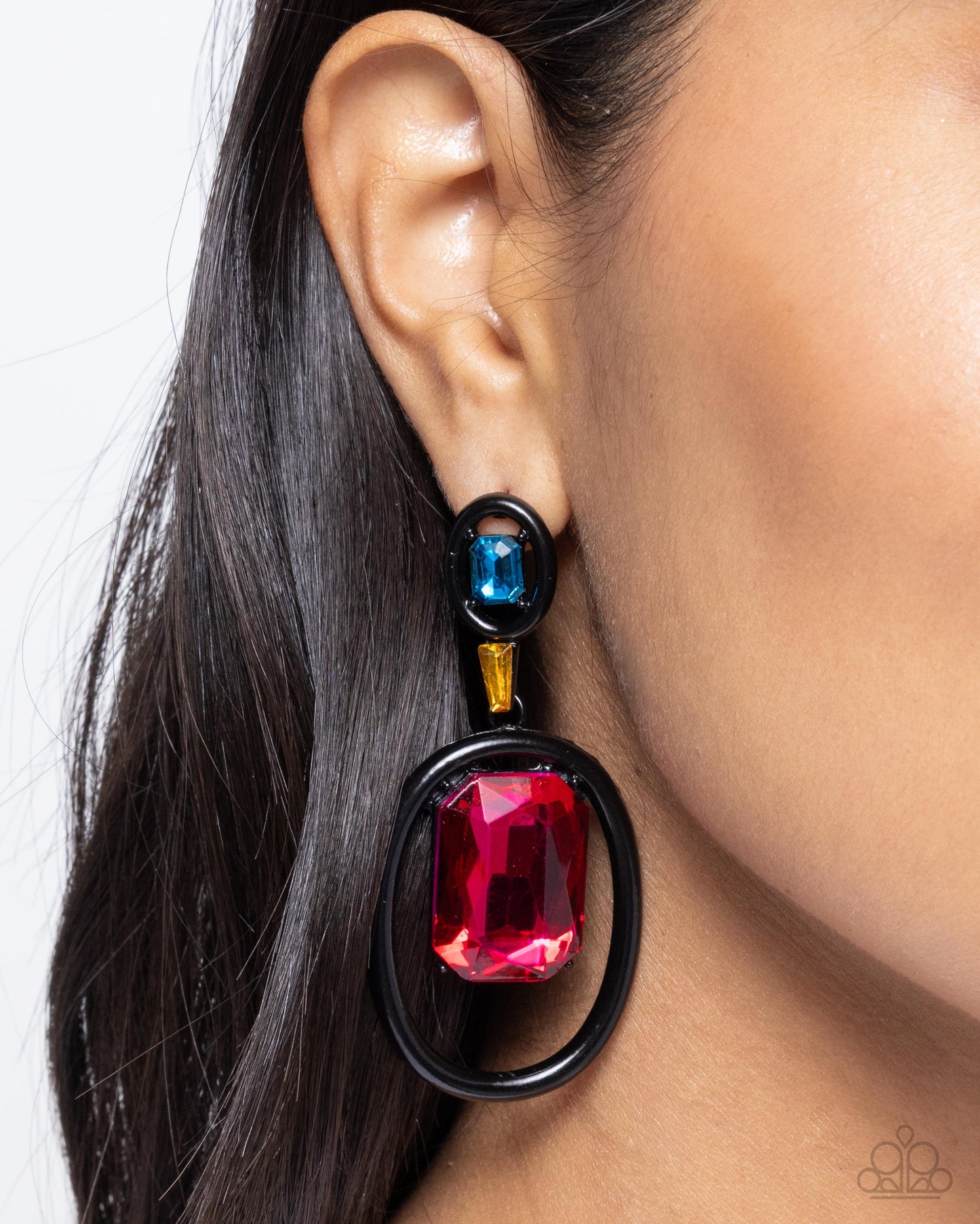 Dipped in Dazzle - Black earrings