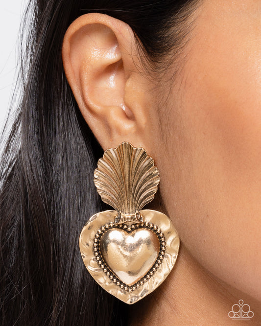 Mythical Moment - Gold earrings