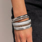 Smoldering Stack - Silver bracelet