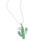 Carefree Cactus - Green necklace - Max 2 per order