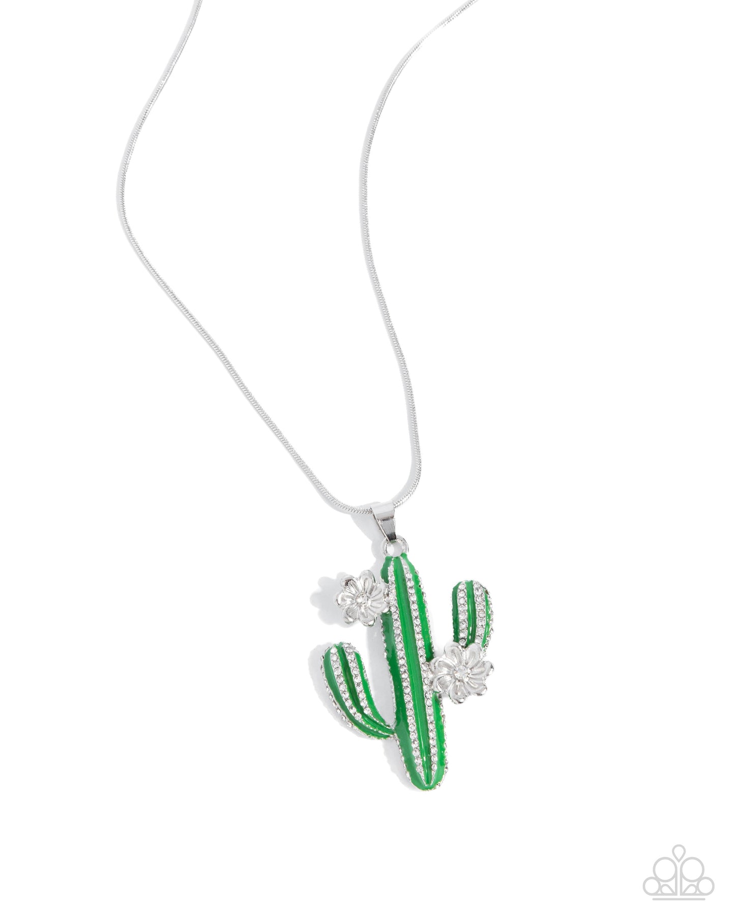 Carefree Cactus - Green necklace - Max 2 per order