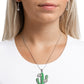 Carefree Cactus - Green necklace - Max 2 per order