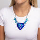 Scintillating Shield - Blue necklace