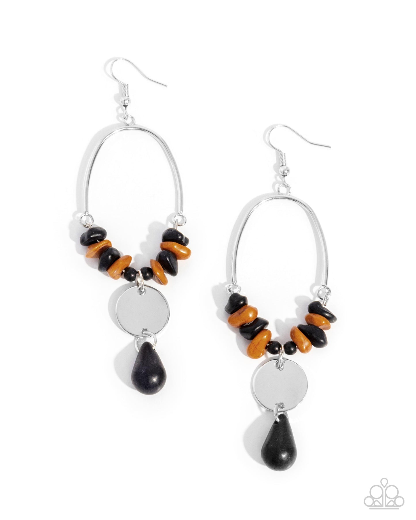 Suspended Santa Fe - Black earrings