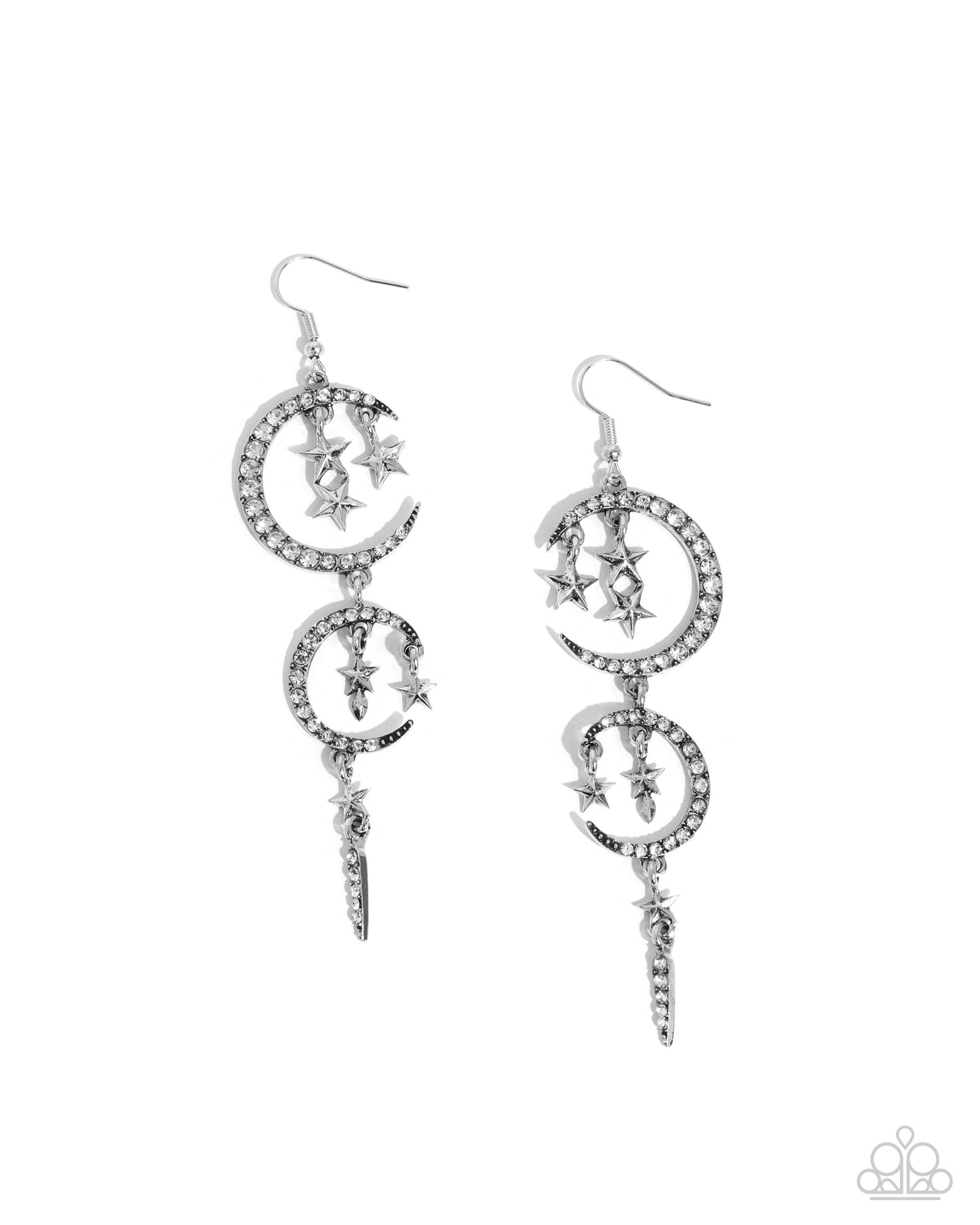 Celestial Cascade - White earrings