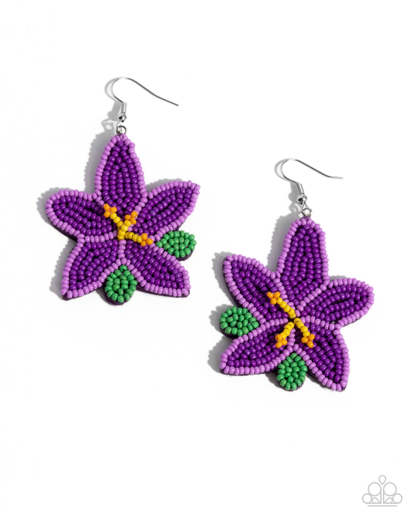 Seed Bead Symmetry - Purple earrings -coming soon