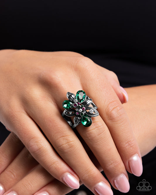 Carefree Corsage - Green ring