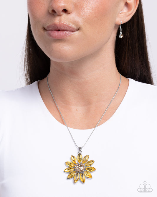 Fortunate Floral - Yellow necklace Limit 2 per order