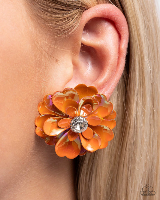 Growth Rate - Orange earrings