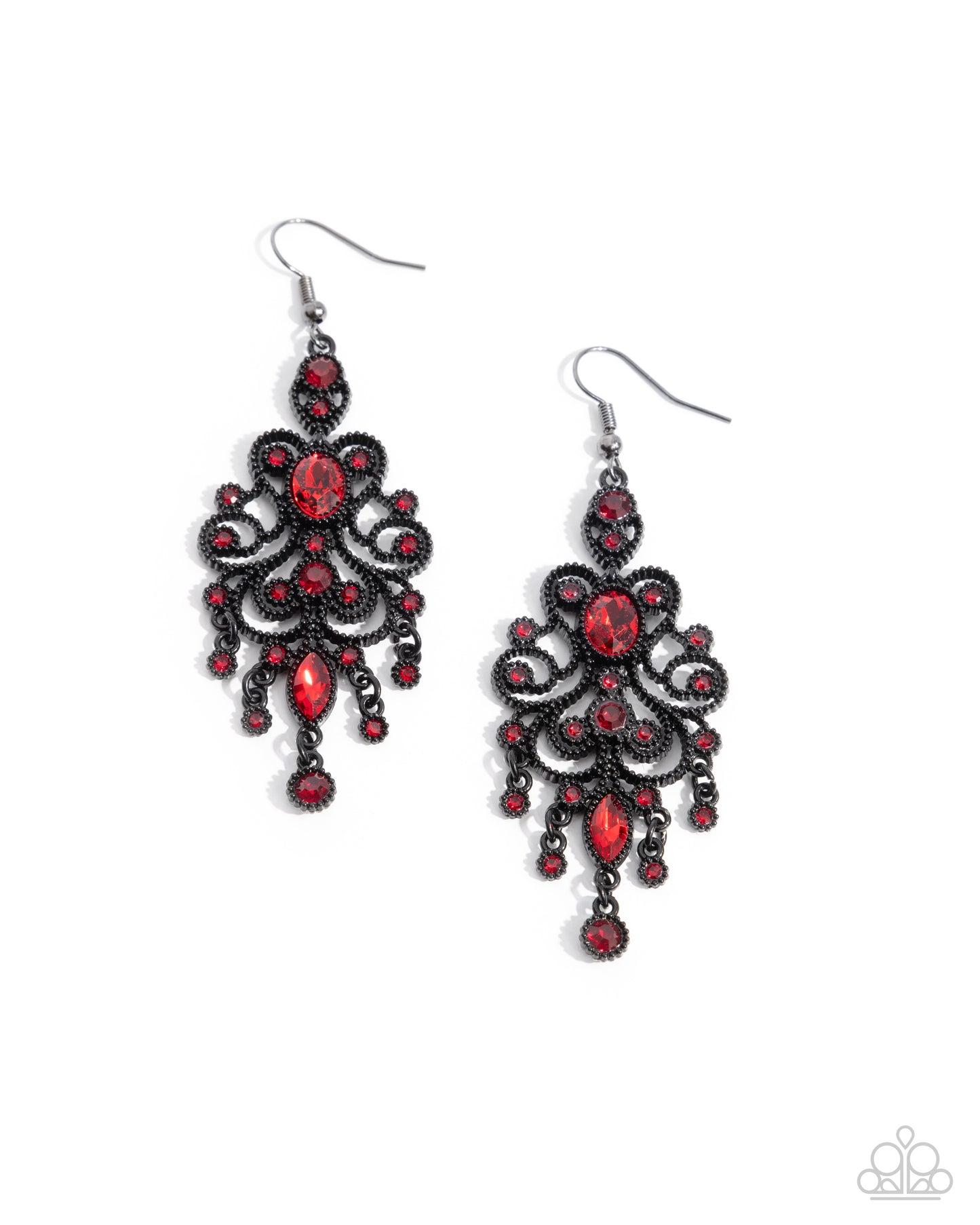 Chandelier Celebration - Red Earrings