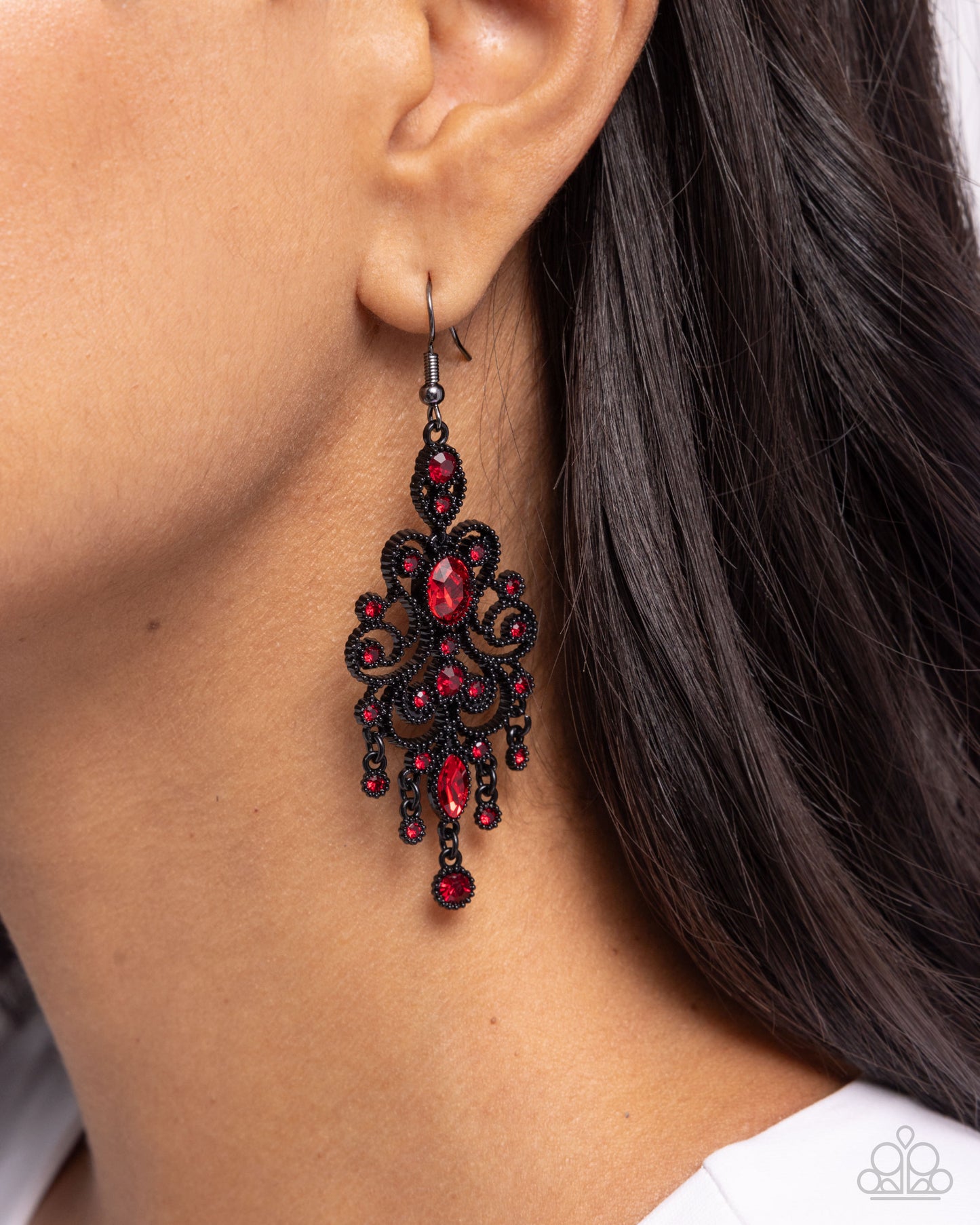 Chandelier Celebration - Red Earrings