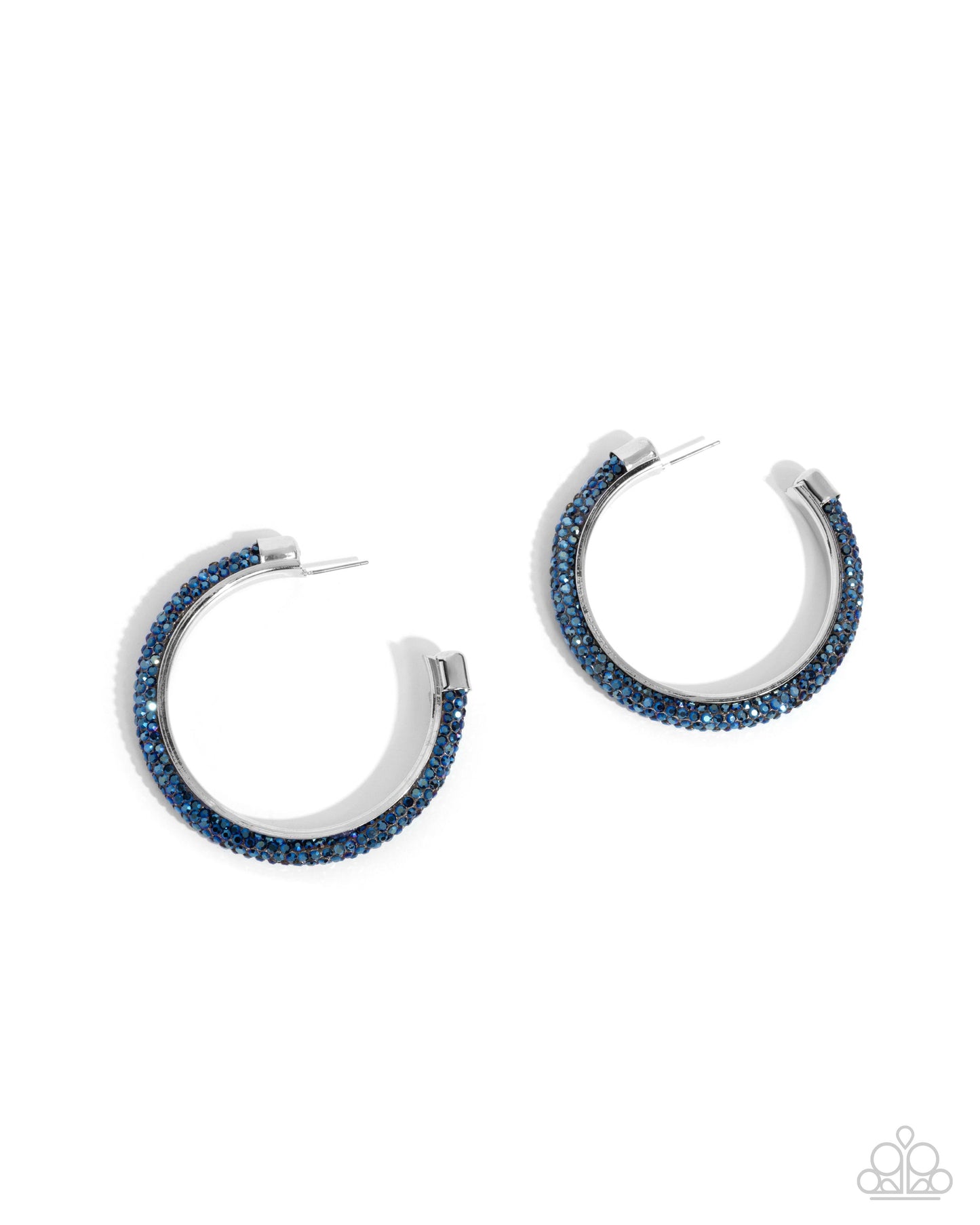 Chiseled Crescendo - Blue earrings