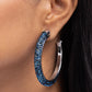 Chiseled Crescendo - Blue earrings