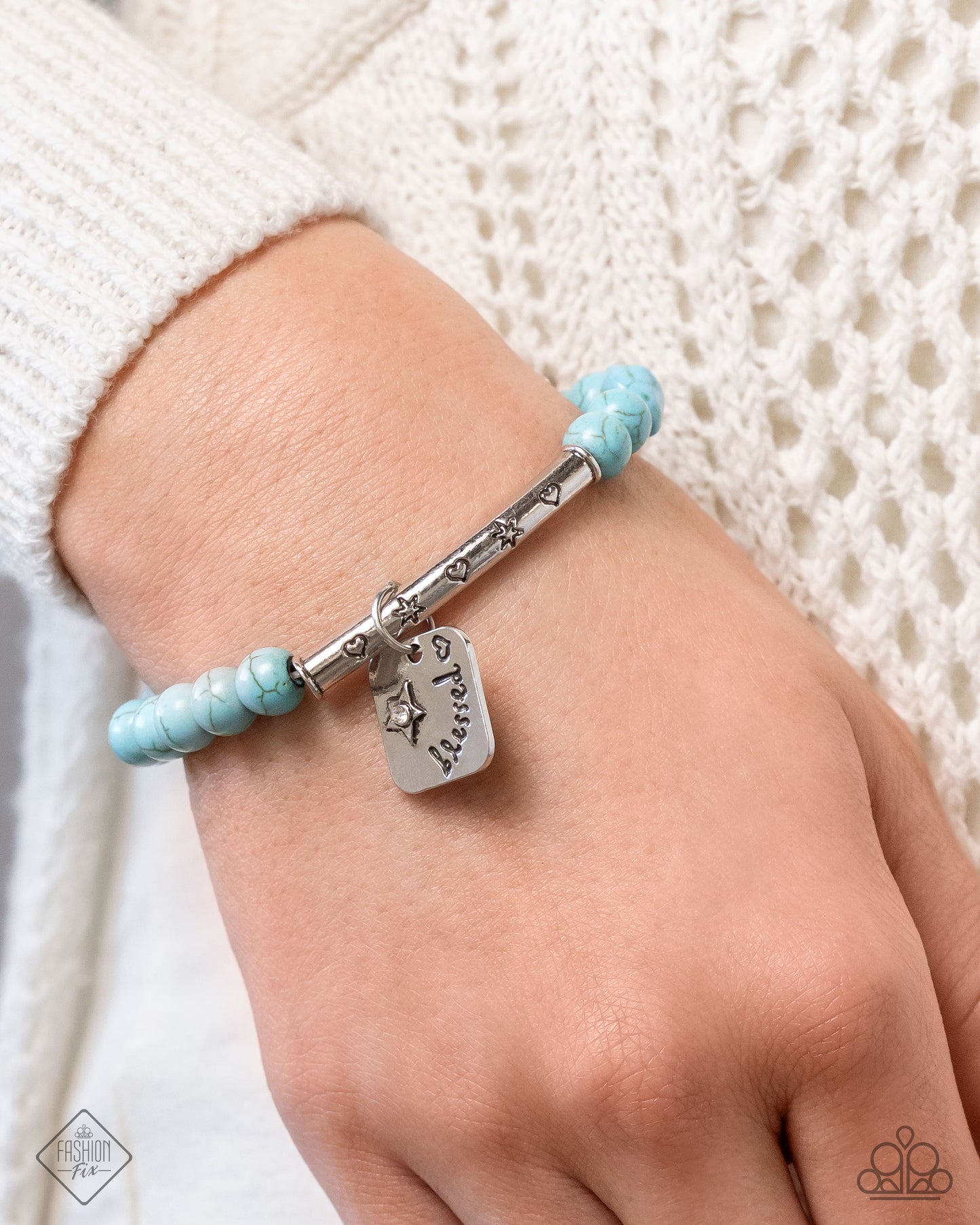 Rustic Reminder - Blue bracelet