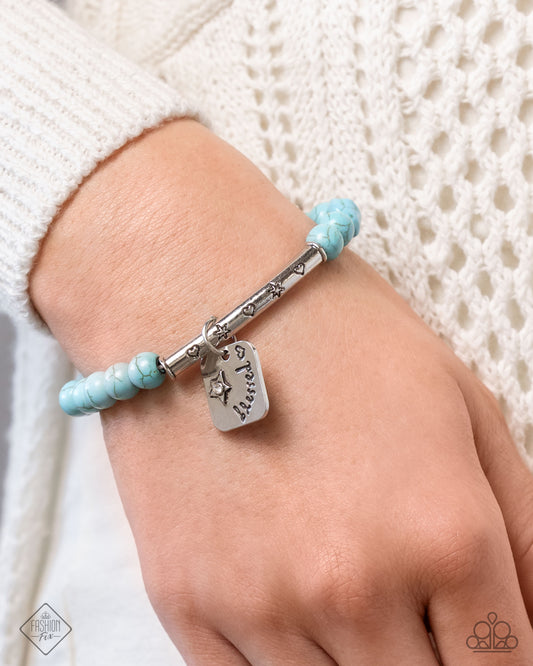 Rustic Reminder - Blue bracelet